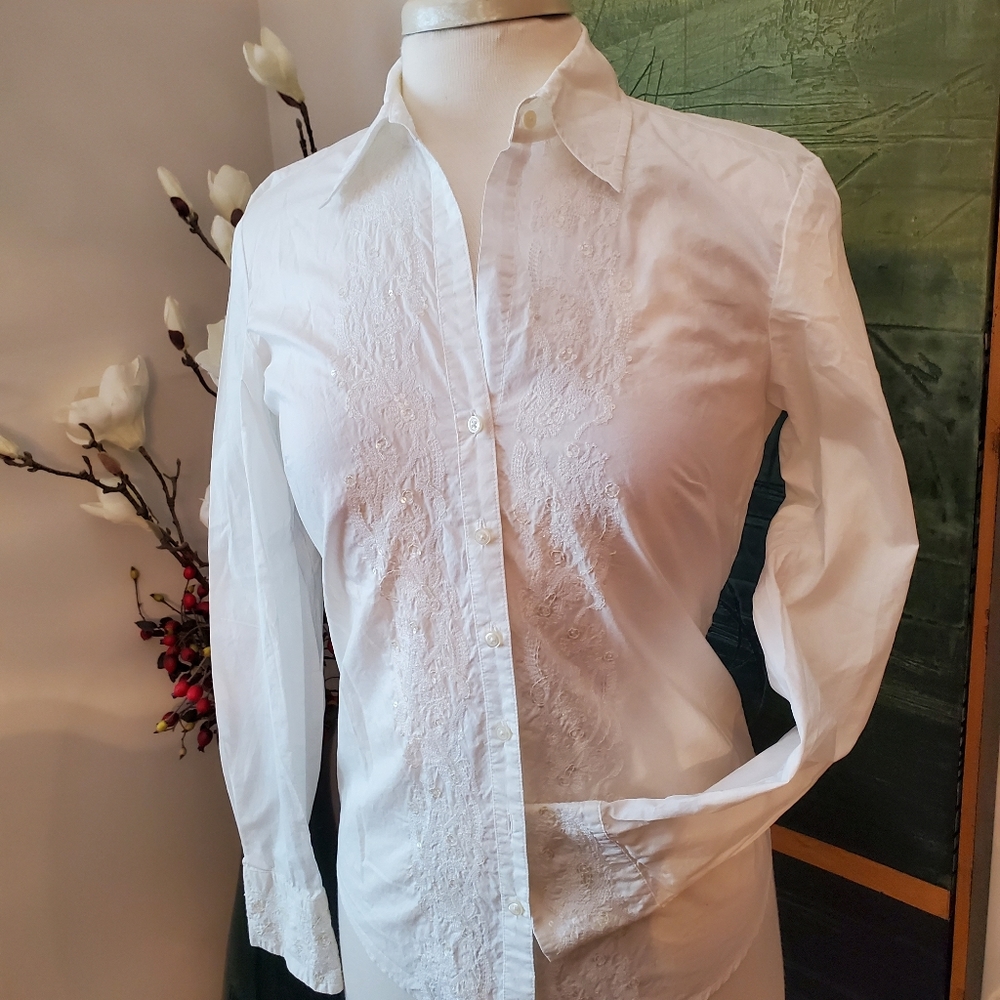 Liz Claiborne Embroidered Shirt